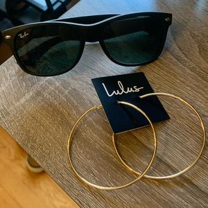 Lulu’s XL gold hoop earrings